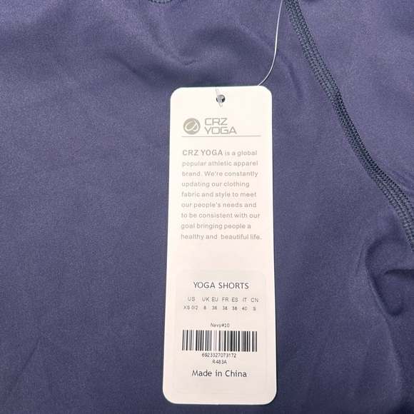 CRZ YOGA Deep Blue Yoga Shorts - Picture 2 of 4